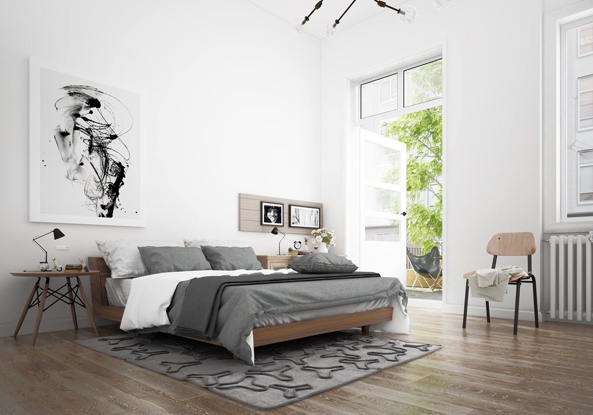 artistic-minimalist-scandinavian-bedroom