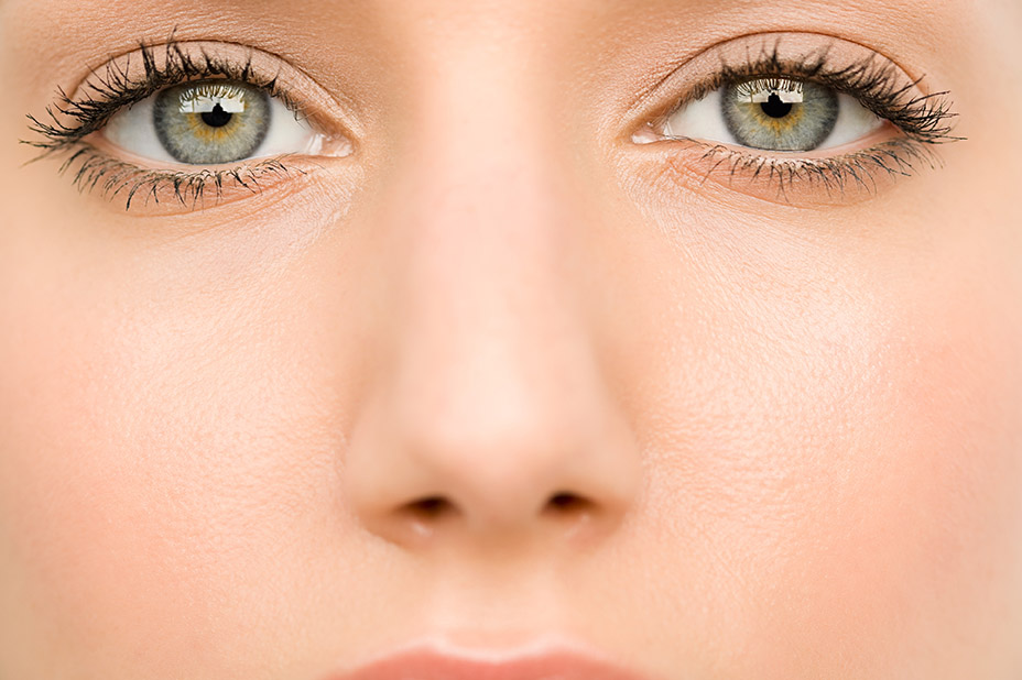 Close up of a young womans eyes
