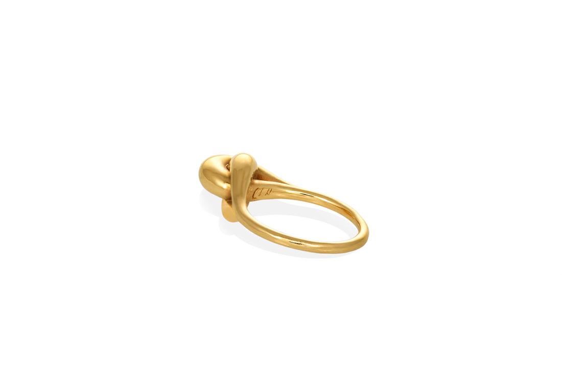 Christina Soubli_Gold plated 925 silver charm 21 knot ring CHr 21 (3)