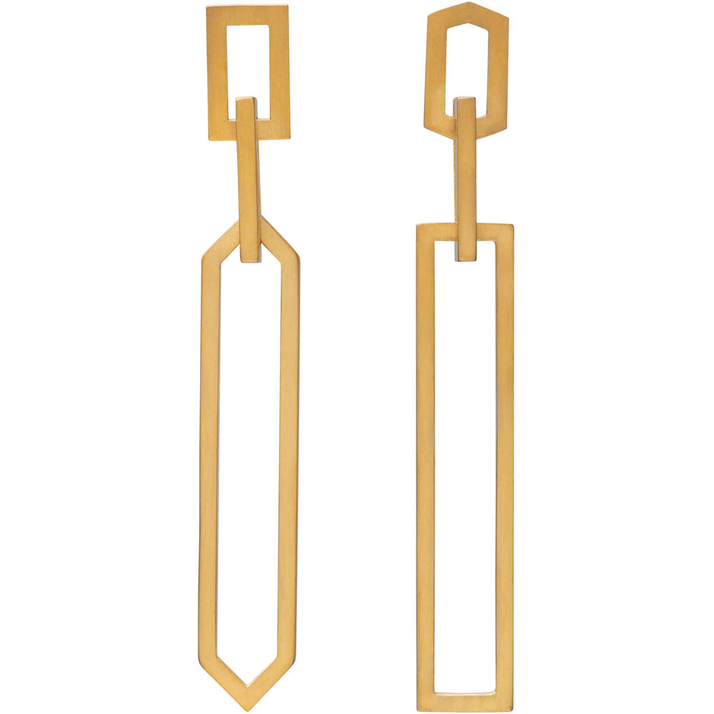 MOTIF Cycladic Idol Earrings_Gold Matte 14k_GP402557