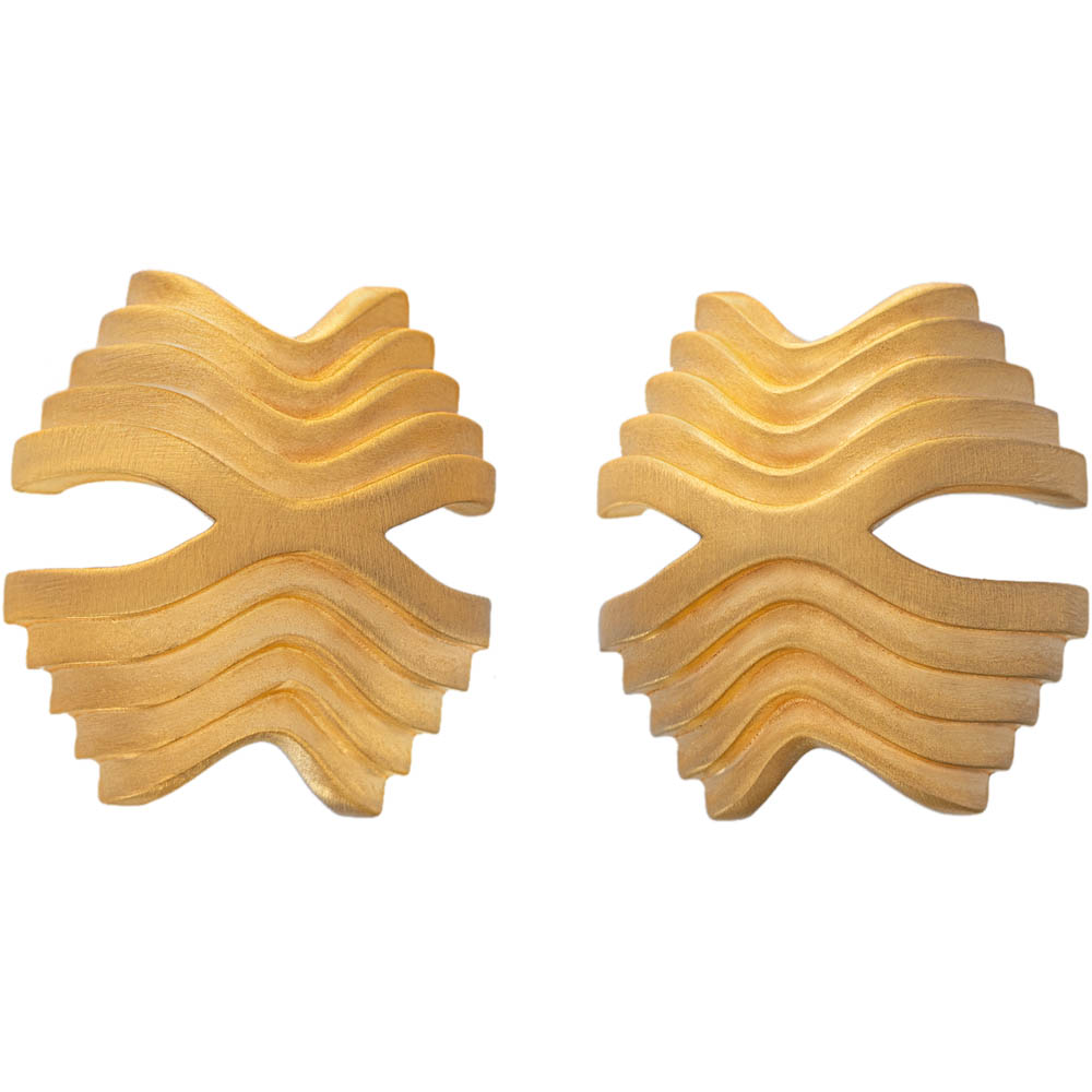 MOTIF collection_Vanity Earrings_Gold Matte 14k_P402575