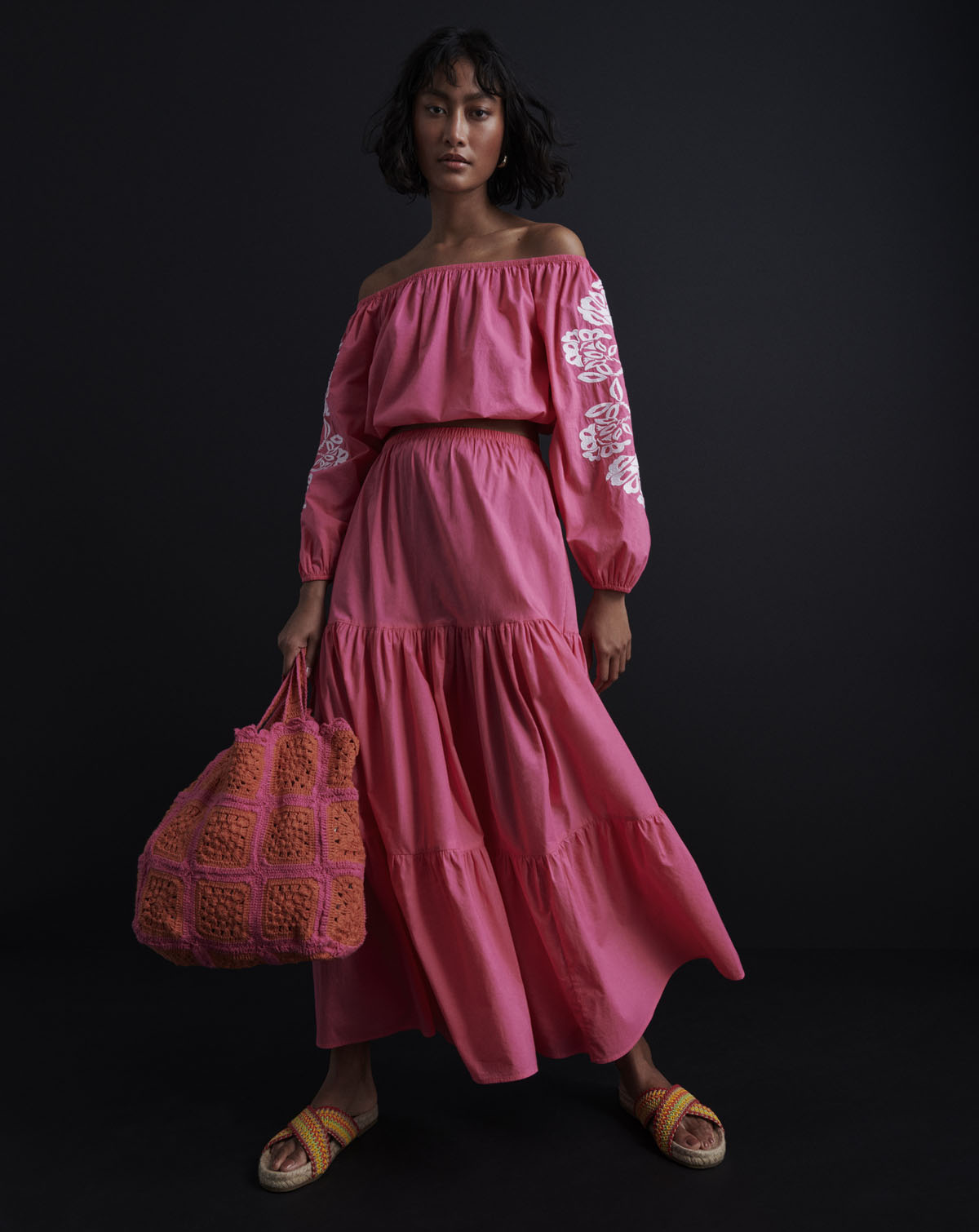 M&S Collection Top £35 T528237 May M&S Collection Skirt £29.50 T528328 May Bag £29.50 T012007Y March M&S Collection Sandals £35 T025057 May